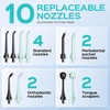 image:imageCOSLUS ADA Accepted C20 Water Dental Flosser Teeth Pick 300ML Larger Tank  Portable Rechargeable Oral Irrigator for Orthodontic amp Sensitive Gums Cordless for Travel Family Double Set BlackampPinkBlackgreen