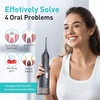 image:imageCOSLUS ADA Accepted C20 Water Dental Flosser Teeth Pick 300ML Larger Tank  Portable Rechargeable Oral Irrigator for Orthodontic amp Sensitive Gums Cordless for Travel Family Double Set BlackampPinkSky Grey