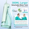 image:imageCOSLUS ADA Accepted C20 Water Dental Flosser Teeth Pick 300ML Larger Tank  Portable Rechargeable Oral Irrigator for Orthodontic amp Sensitive Gums Cordless for Travel Family Double Set BlackampPinkGreen