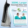 image:imageCOSLUS ADA Accepted C20 Water Dental Flosser Teeth Pick 300ML Larger Tank  Portable Rechargeable Oral Irrigator for Orthodontic amp Sensitive Gums Cordless for Travel Family Double Set BlackampPinkBlack
