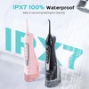 image:imageCOSLUS ADA Accepted C20 Water Dental Flosser Teeth Pick 300ML Larger Tank  Portable Rechargeable Oral Irrigator for Orthodontic amp Sensitive Gums Cordless for Travel Family Double Set BlackampPinkBlackpink