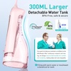 image:imageCOSLUS ADA Accepted C20 Water Dental Flosser Teeth Pick 300ML Larger Tank  Portable Rechargeable Oral Irrigator for Orthodontic amp Sensitive Gums Cordless for Travel Family Double Set BlackampPinkPink