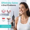 image:imageCOSLUS ADA Accepted C20 Water Dental Flosser Teeth Pick 300ML Larger Tank  Portable Rechargeable Oral Irrigator for Orthodontic amp Sensitive Gums Cordless for Travel Family Double Set BlackampPinkBlack