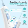 image:imageCOSLUS ADA Accepted C51 Water Dental Flosser for Teeth 3 Modes 6 Pressure  Water Dental Pick for Orthodontic Braces Sensitive Gums Multiple Users Compact for Travel Builtin Nozzle Storage WhiteArctic White
