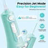 image:imageCOSLUS ADA Accepted C51 Water Dental Flosser for Teeth 3 Modes 6 Pressure  Water Dental Pick for Orthodontic Braces Sensitive Gums Multiple Users Compact for Travel Builtin Nozzle Storage WhiteGreen