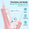 image:imageCOSLUS ADA Accepted C51 Water Dental Flosser for Teeth 3 Modes 6 Pressure  Water Dental Pick for Orthodontic Braces Sensitive Gums Multiple Users Compact for Travel Builtin Nozzle Storage WhitePink