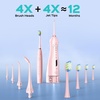 image:imageCOSLUS C20C41 Water Flosser Electric Toothbrush Combo 21 Oral Clean Kit  Brushing amp Flossing for Teeth amp Braces Cleaning Gums Care Portable Travel Use Gift for Family Adults BPAFree BlackPink