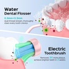 image:imageCOSLUS C20C41 Water Flosser Electric Toothbrush Combo 21 Oral Clean Kit  Brushing amp Flossing for Teeth amp Braces Cleaning Gums Care Portable Travel Use Gift for Family Adults BPAFree BlackPink