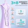 image:imageCOSLUS C30 Portable Water Dental Flosser Pick Teeth Upgraded DIY Mode  300ML Larger Tank 4 Modes for Family Gentle amp Precision Oral Care Cordless Portable for Home Travel Use White 1PcsPurple