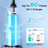image:imageCOSLUS C30 Portable Water Dental Flosser Pick Teeth Upgraded DIY Mode  300ML Larger Tank 4 Modes for Family Gentle amp Precision Oral Care Cordless Portable for Home Travel Use White 1PcsBlack