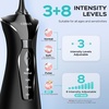 image:imageCOSLUS C30 Portable Water Dental Flosser Pick Teeth Upgraded DIY Mode  300ML Larger Tank 4 Modes for Family Gentle amp Precision Oral Care Cordless Portable for Home Travel Use White 1PcsBlack