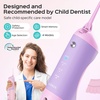 image:imageCOSLUS C31 Kids Water Dental Flosser Safe amp Gentle Cleaning for Ages 6  4 Modes for Braces amp Gums Care Cordless Dental Pick Portable for Travel IPX7 Waterproof BPAFree Blue WhitePink Purple