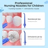 image:imageCOSLUS C31 Kids Water Dental Flosser Safe amp Gentle Cleaning for Ages 6  4 Modes for Braces amp Gums Care Cordless Dental Pick Portable for Travel IPX7 Waterproof BPAFree Blue WhiteRed Blue