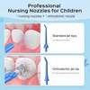 image:imageCOSLUS C31 Kids Water Dental Flosser Safe amp Gentle Cleaning for Ages 6  4 Modes for Braces amp Gums Care Cordless Dental Pick Portable for Travel IPX7 Waterproof BPAFree Blue WhiteBlue White