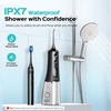 image:imageCOSLUS C51C30 Water Flosser Electric Toothbrush Combo 21 Oral Clean Kit  Portable Brushing amp Flossing for Teeth amp Braces Cleaning Multiple Modes for Family Use Cordless for Home amp Travel PinkBlack