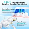 image:imageCOSLUS C51C30 Water Flosser Electric Toothbrush Combo 21 Oral Clean Kit  Portable Brushing amp Flossing for Teeth amp Braces Cleaning Multiple Modes for Family Use Cordless for Home amp Travel PinkPink