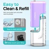 image:imageCOSLUS T40 Mini Water Flosser for Travel Portable Compact Design Cordless Oral Irrigator with 4 Jet Tips Removable Tank amp IPX7 Waterproof for Braces Sensitive Teeth amp OnTheGo Use Pink Purple  Cordless Oral Irrigator Builtin Tip Storage 4 Modes for Braces Orthodontic Sensitive Teeth OntheGo Use Pink PurplePink Purple