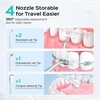 image:imageCOSLUS T40 Mini Water Flosser for Travel Portable Compact Design Cordless Oral Irrigator with 4 Jet Tips Removable Tank amp IPX7 Waterproof for Braces Sensitive Teeth amp OnTheGo Use Pink Purple  Cordless Oral Irrigator Builtin Tip Storage 4 Modes for Braces Orthodontic Sensitive Teeth OntheGo Use Pink PurpleBlack