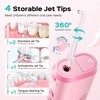 image:imageCOSLUS T40 Portable Water Flosser for Kids Compact Mini Design for Ages 6  4 Gentle Modes for Braces amp Sensitive Teeth Fun DIY Stickers 4 Storable Nozzles Home School amp Travel IPX7 BPAFree PinkPink