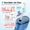 image:imageCOSLUS T40 Portable Water Flosser for Kids Compact Mini Design for Ages 6  4 Gentle Modes for Braces amp Sensitive Teeth Fun DIY Stickers 4 Storable Nozzles Home School amp Travel IPX7 BPAFree PinkBlue