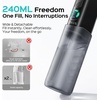 image:imageCOSLUS T50 Portable Water Dental Flosser for Travel with Screen Display  Mini Cordless Pick with Pressure Indicator Light 9Level for Braces Gum Care Rechargeable OntheGo 240ml IPX7 BlackBlack
