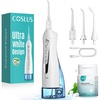 image:imageCOSLUS ADA Accepted C20 Water Dental Flosser Teeth Pick 300ML Larger Tank  Portable Rechargeable Oral Irrigator for Orthodontic amp Sensitive Gums Cordless for Travel Family Whitening Set BlackWhite