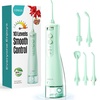 image:imageCOSLUS ADA Accepted E40 Water Dental Flosser 10 Pressure Levels Easy Use  Professional Water Dental Pick Safe for Orthodontic Braces amp Sensitive Teeth Gums Cordless for Travel Family Use BlackGreen