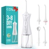 image:imageCOSLUS C30 Portable Water Dental Flosser Pick Teeth Upgraded DIY Mode  300ML Larger Tank 4 Modes for Family Gentle amp Precision Oral Care Cordless Portable for Home Travel Use White 1PcsWhite