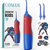 image:imageCOSLUS C31 Kids Water Dental Flosser Safe amp Gentle Cleaning for Ages 6  4 Modes for Braces amp Gums Care Cordless Dental Pick Portable for Travel IPX7 Waterproof BPAFree Blue WhiteRed Blue