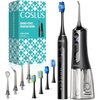 image:imageCOSLUS C51C30 Water Flosser Electric Toothbrush Combo 21 Oral Clean Kit  Portable Brushing amp Flossing for Teeth amp Braces Cleaning Multiple Modes for Family Use Cordless for Home amp Travel PinkBlack