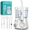 image:imageCOSLUS E2 Advanced Water Dental Flosser Teeth 2 Modes 12 Pressure Settings  Electric Pick for Orthodontic Braces Sensitive Gums  Home Use 5 Jet Tips for Multiple Family Users White Standard SetWhite