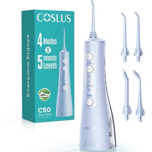 image:imageCOSLUS ADA Accepted C50 Water Dental Flosser 4 Modes 5 Intensity Levels  Professional Water Teeth Pick for Braces Orthodontics amp Sensitive Gums Compact Cordless for Family Home Travel BlackBlue