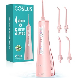 image:imageCOSLUS ADA Accepted C50 Water Dental Flosser 4 Modes 5 Intensity Levels  Professional Water Teeth Pick for Braces Orthodontics amp Sensitive Gums Compact Cordless for Family Home Travel BlackPink